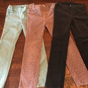 3 H&M corduroy pants adjustable elastic waist 7/8.